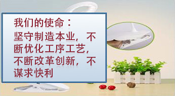 我們的使命：堅(jiān)守制造本業(yè)，不斷優(yōu)化工序工藝，不斷改革創(chuàng)新，不謀求快利